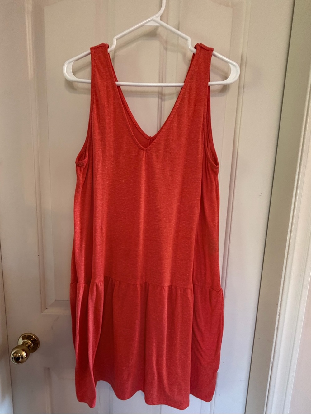 Vero Moda Coral Knit V-Neck Dress